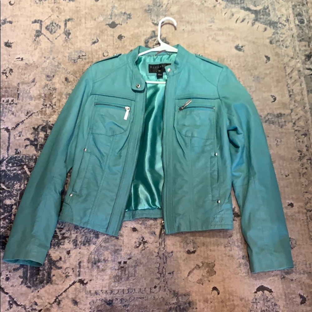 Green Bernardo real leather jacket